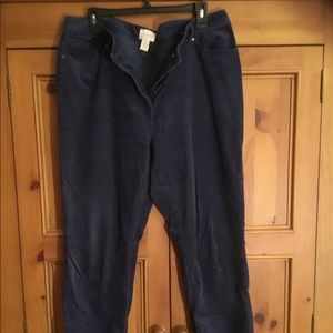 Chico’s Corduroy pants. Slate blue. Size 2.5/14
